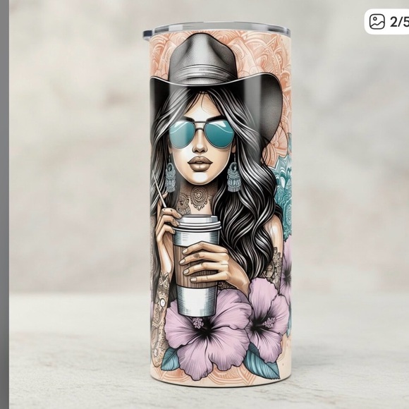 TUMBLER IF YOU NEVER TRY YOU”LL NEVER KNOW 20oz SKINNY TALL TUMBLER NWT - Picture 2 of 4